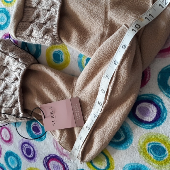 NWT Serra Sz 7 Tall Tan Cableknit Rainboot Liners - Picture 7 of 10